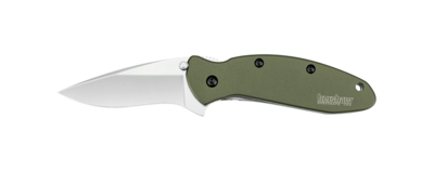 Kershaw Scallion 2.25" Assisted Opening Knife Olive Green, Bead Blast