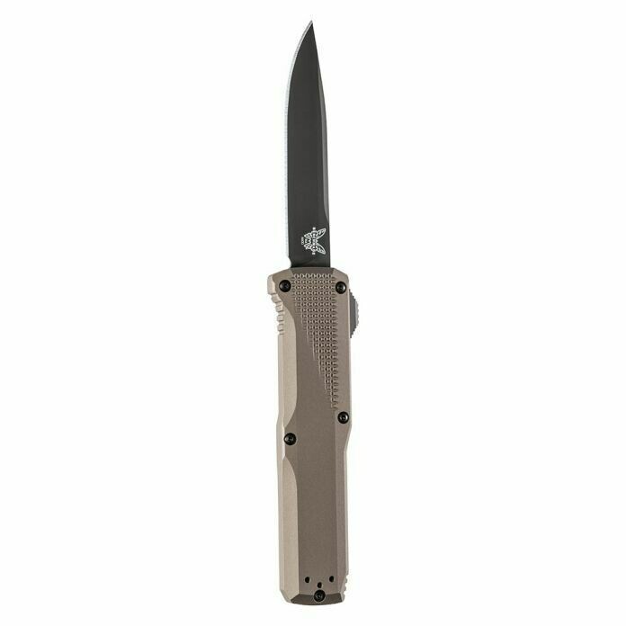 Benchmade Phaeton 3.45&quot; OTF Automatic Knife / Flat Dark Earth Aluminum / Black S30V