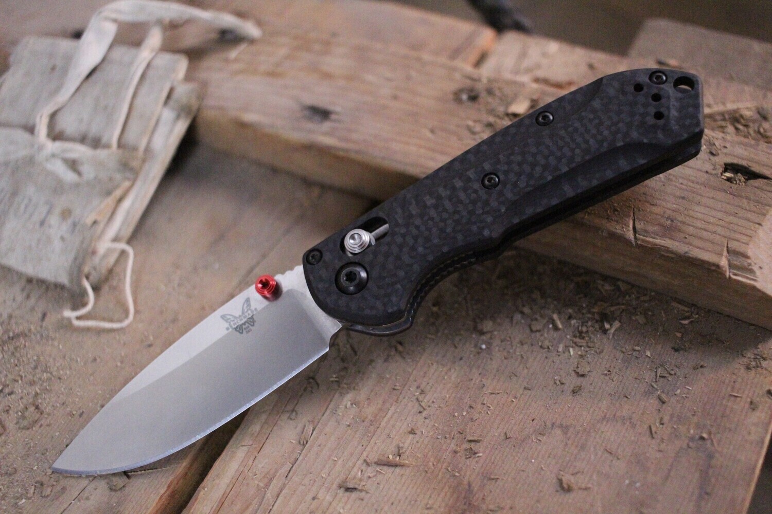 Benchmade Mini Freek 3&quot; AXIS Lock Knife / Carbon Fiber / Satin CPM-S90V