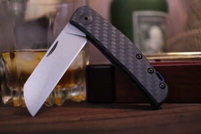 Zero Tolerance 0230 Anso 2.6" Slipjoint Knife / Carbon Fiber / Stonewash 20cv