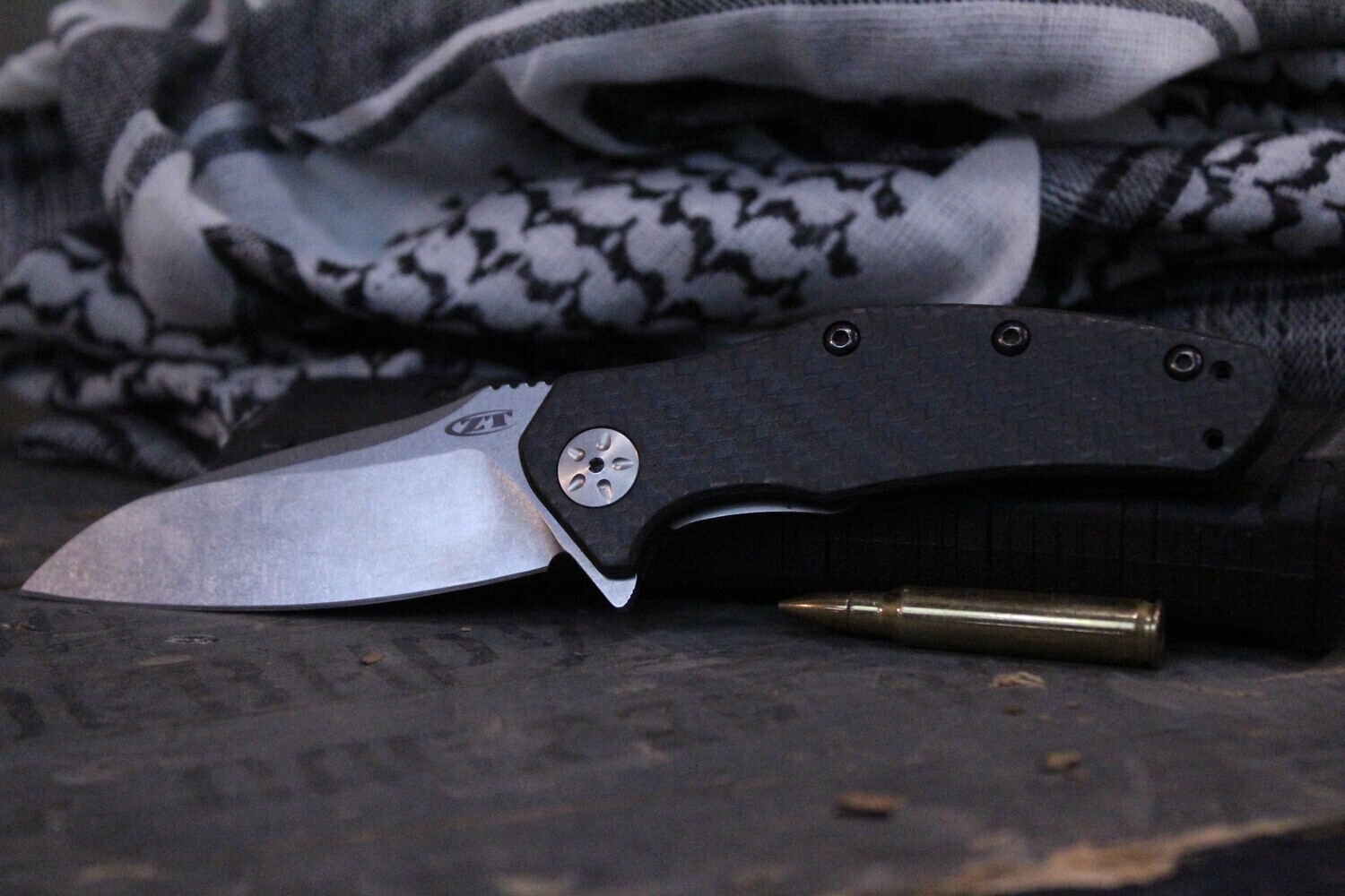 Zero Tolerance 0770 3.25&quot; Assisted Opening Knife / Carbon Fiber / Stonewash S35VN