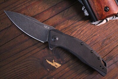 Zero Tolerance 0357 3.25&quot; Assisted Opening Liner Lock Knife / Black G10 / Black StoneWash CPM-S45VN