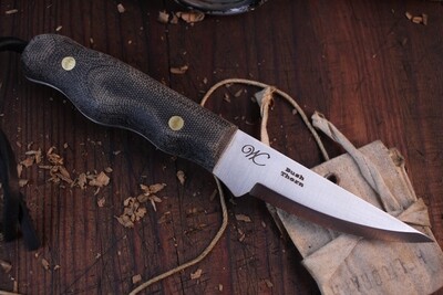William Collins Bush Thorn 3.25" Carving Knife / Black Micarta / Satin Nitro V