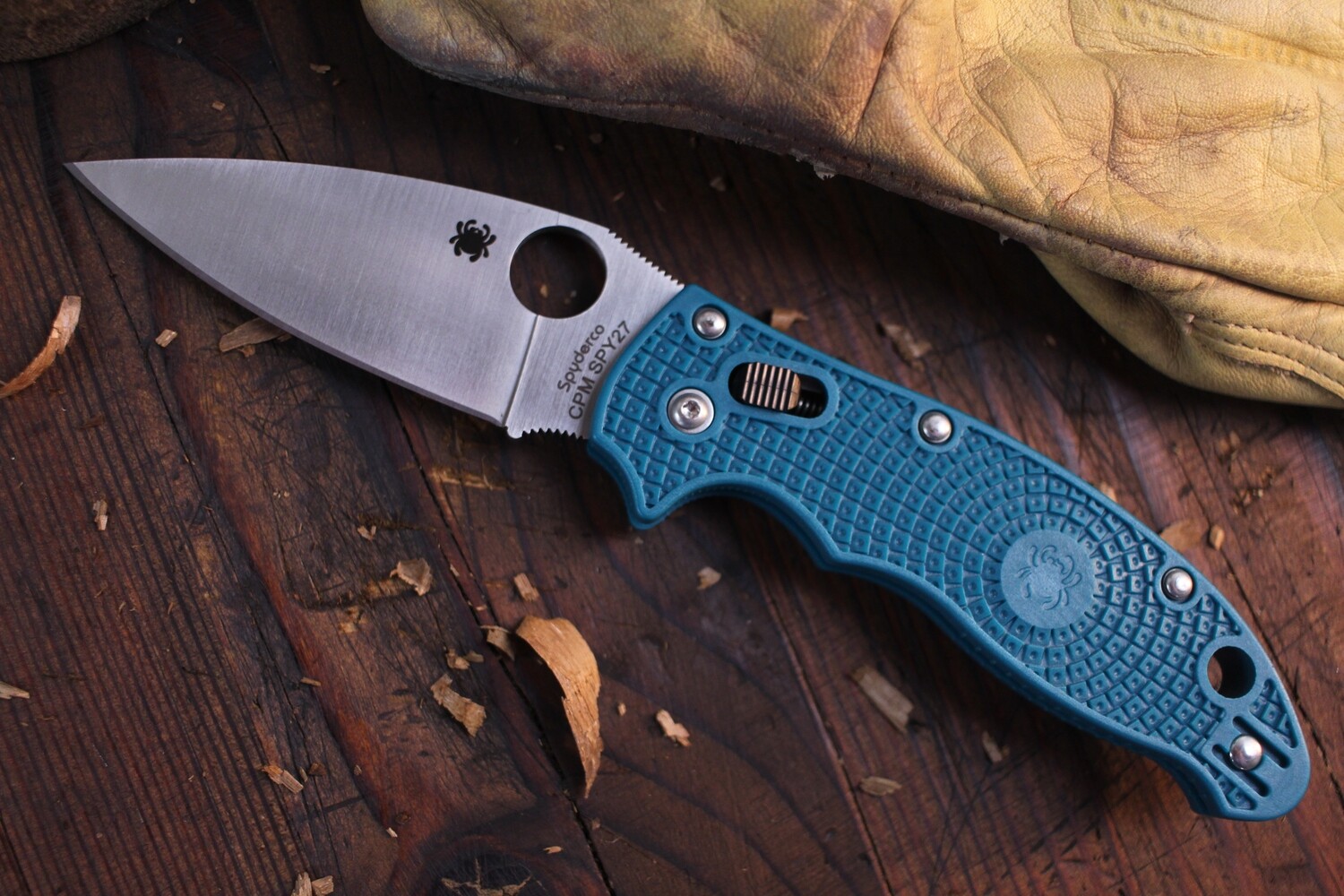 Spyderco Manix 2 3.4&quot; Lightweight Ball Lock Knife / Blue FRCP / Satin SPY27