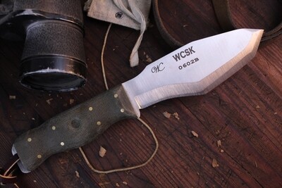 William Collins Survival Knife (WCSK) 5.5" Knife / Green Micarta / Satin Nitro V