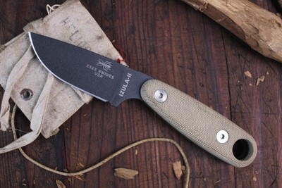 ESEE Knives Izula 2.63" Fixed Blade Knife / Natural Micarta / Coated 1095