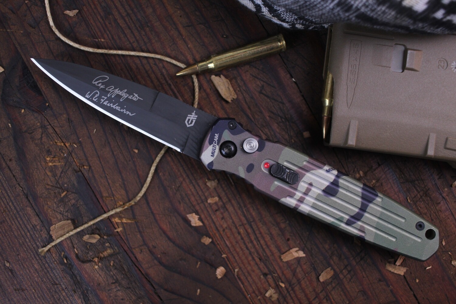 Gerber Covert 3.8" Auto Flip / Green Camo Aluminum / Black S30V