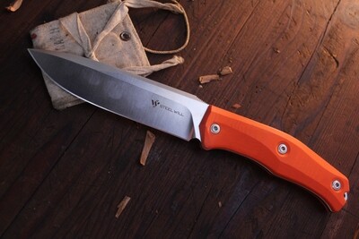 Steel Will Knives Gekko 5.125" Fixed Blade / Orange G10 / Satin N690Co