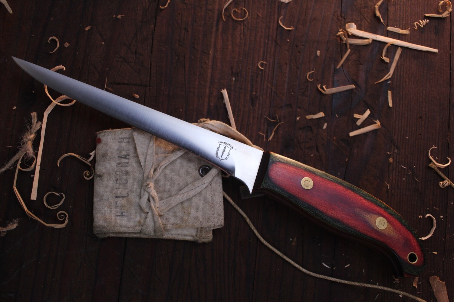 John Chamberlin 6&quot; Fillet Knife / Dymondwood / Satin AEB-L