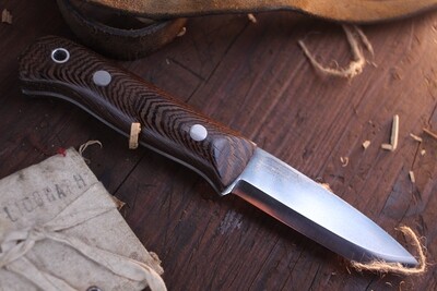 Wood Bear Knives Nordic Bear MK1 4” Drop Point / Wenge / Satin O1