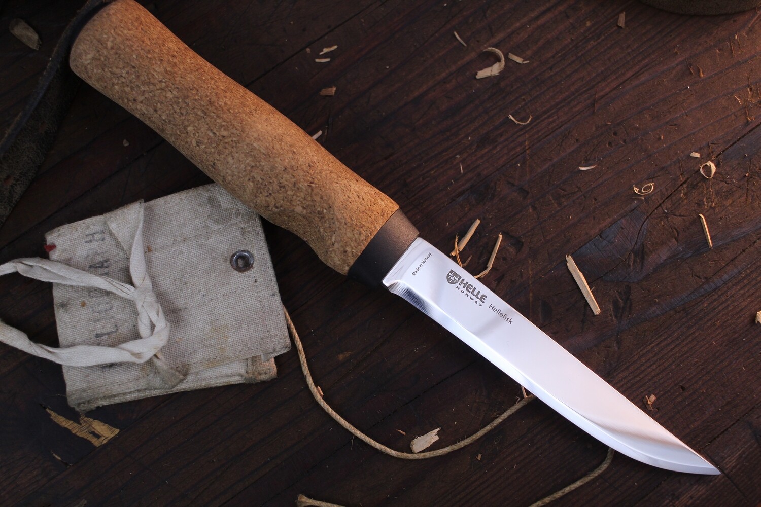 Helle Hellefisk 5&quot; Fillet Knife / Cork / Polished 12C27