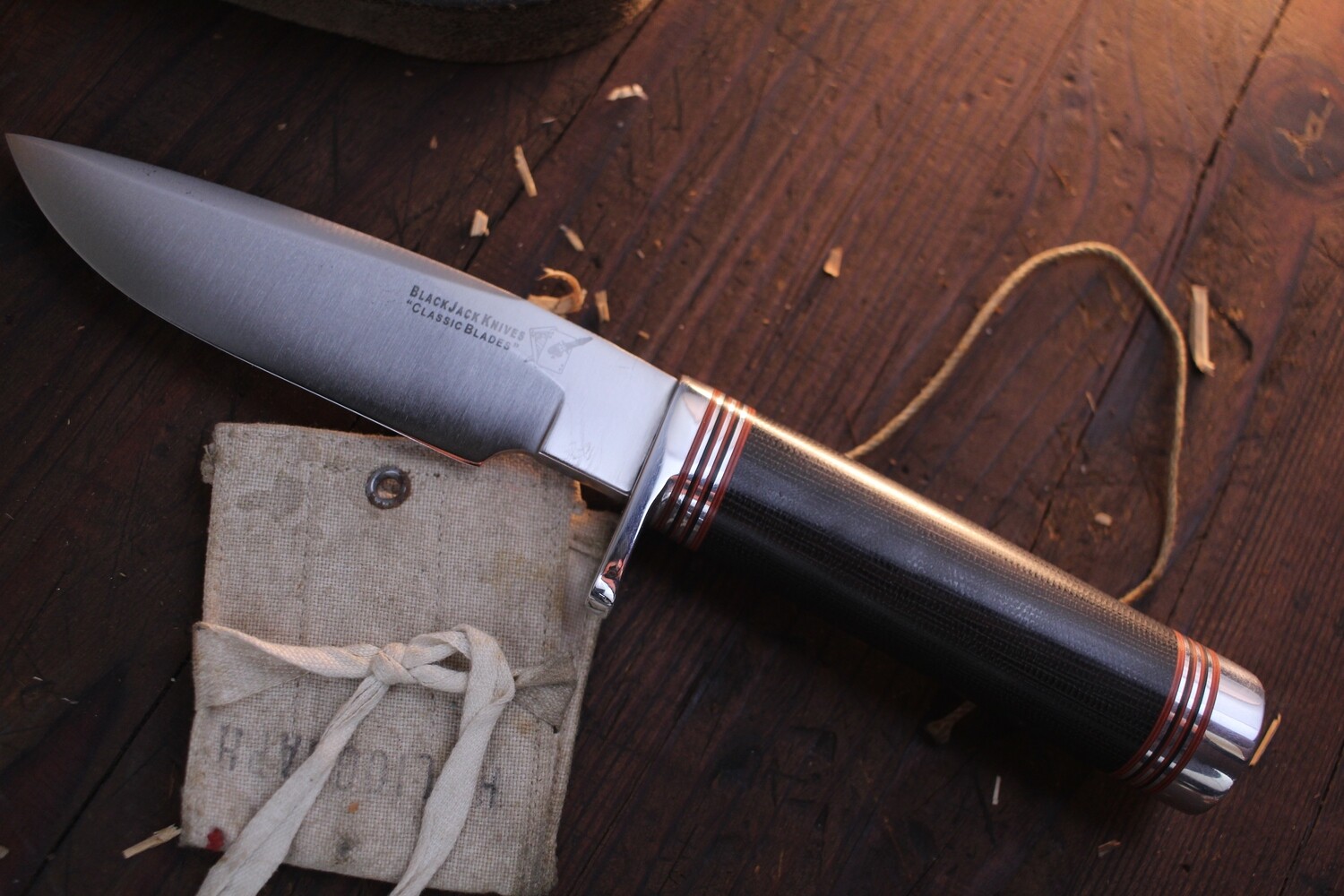 BlackJack Knives Model 125 5" Fixed Blade / Black Micarta / Satin A2