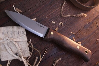 Condor Tool & Knife Bushlore 4.3" Fixed Blade / Walnut / Satin 1075