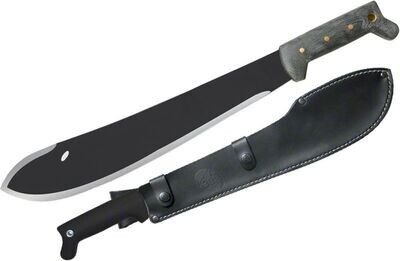 Condor Tool & Knife Bolo 15.5" Machete / Black Nylon Handle / Black 1075