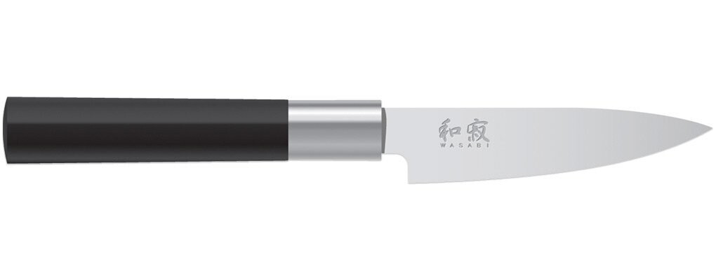 KAI Wasabi 4" Paring Knife / Black Polymer / Satin Stainless Steel