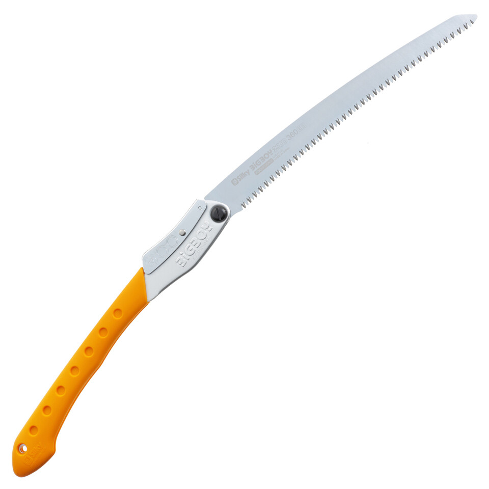 Silky BigBoy 14.2" Folding Saw / Orange Nonslip Rubberized Grip / Curved Blade & XL Teeth