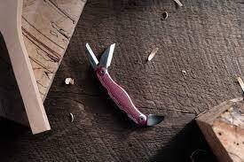 Flexcut Spoon Carving Jack Folder / Red Aluminum / High Carbon