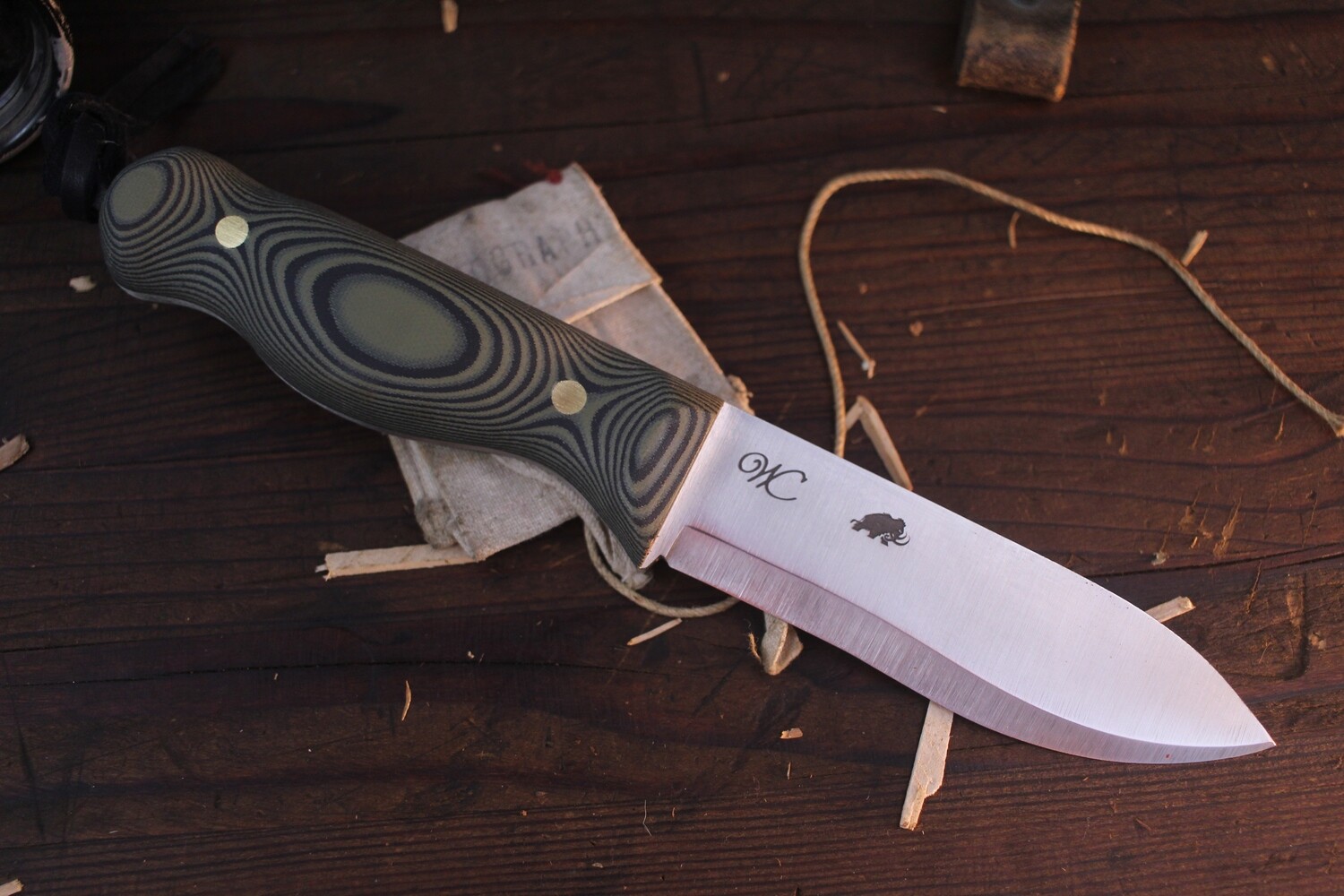 William Collins Alaskan Scout 4.5&quot; Fixed Blade / Green Suretouch™ / Satin Nitro V