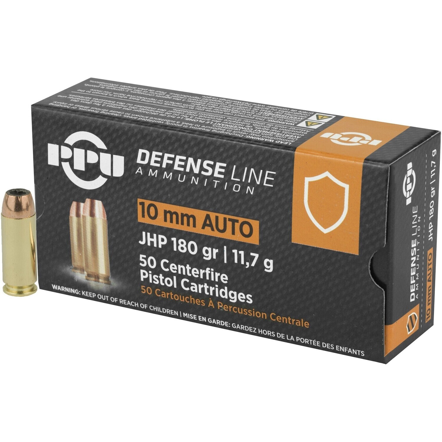 PPU Defense Line 10mm Auto / 180 gr JHP / 50 Catridges