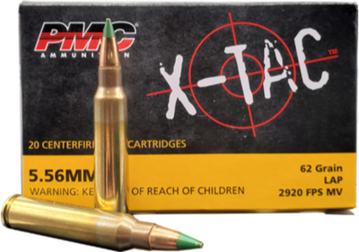 PMC X-TAC 5.56 NATO M855 / SS109 Green Tip FMJ 62 Grains / 20 Rounds 