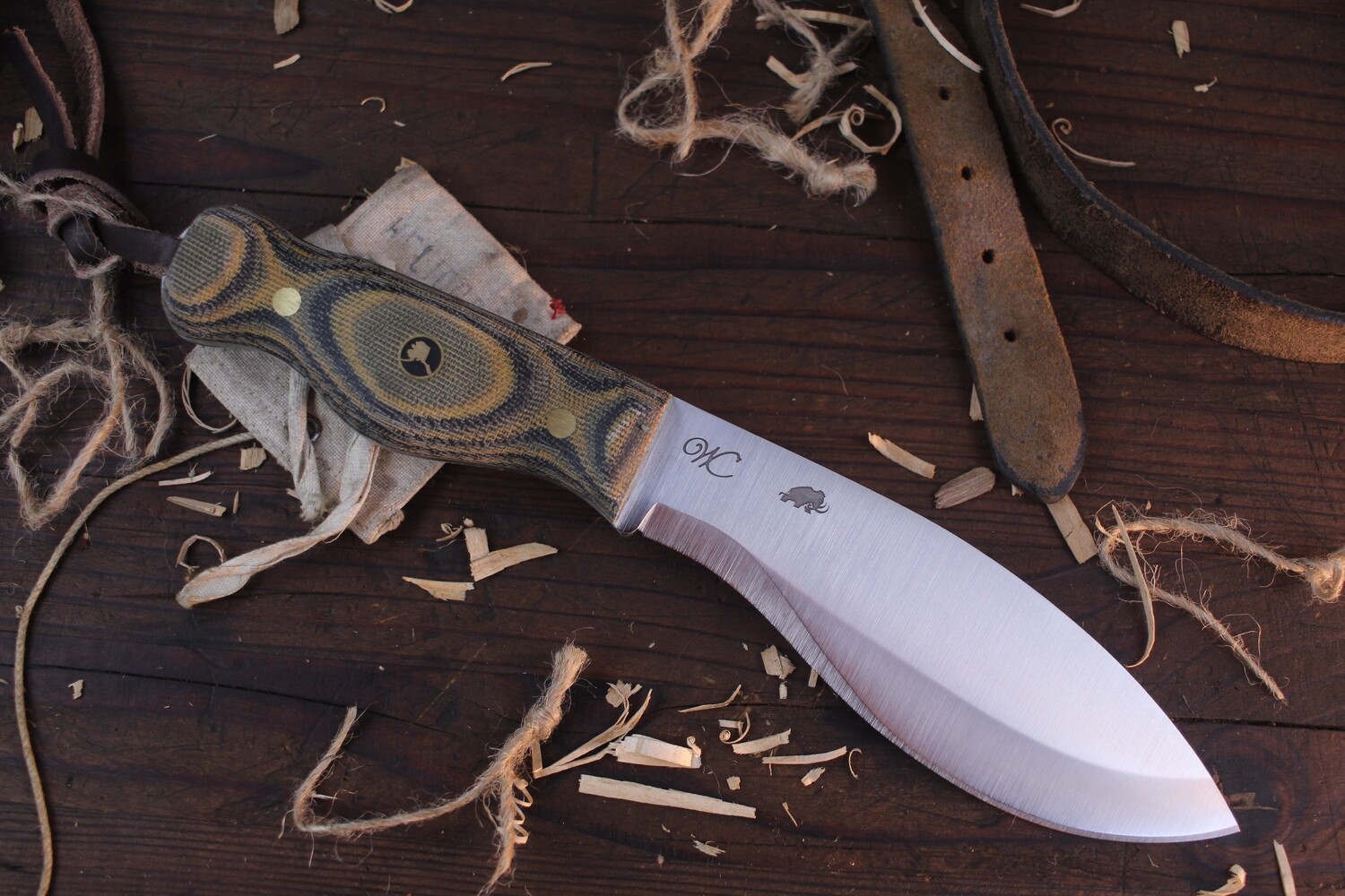 William Collins Alaskan Bush Tool Knife (AKBT) 6" Knife / Camo Micarta