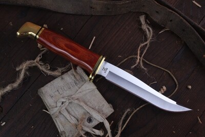 Buck Pathfinder 5" Fixed Blade / DymaLux Cocobolo with Brass / Satin 420 ( Discontinued )