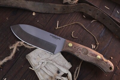 Condor Tool & Knife Toki 4.6" Fixed Blade / Tan Micarta / Satin 1075