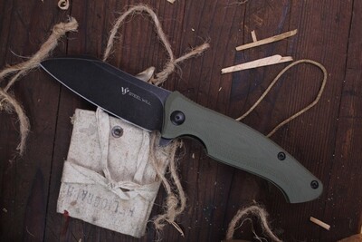 Steel Will Nutcracker 3.4&quot; Liner Lock Knife / OD Green G-10 / Satin N690