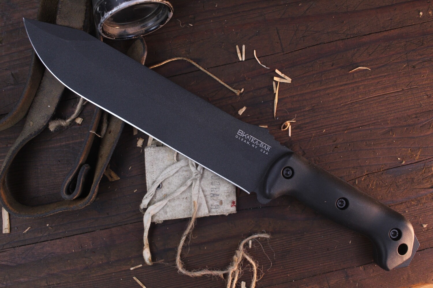 Ka-Bar Becker Combat Bowie 9&quot; Fixed Blade / Black Zytel / Black 1095 Cro-Van