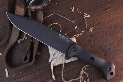 Ka-Bar Becker Combat Utility 7&quot; Fixed Blade / Black Zytel / Black 1095 Cro-Van