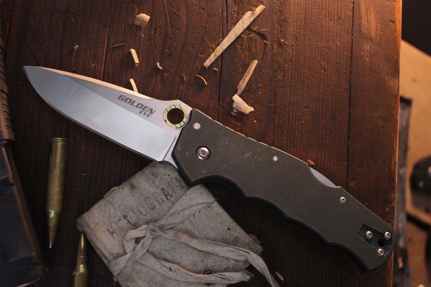 Cold Steel Golden Eye 3.5&quot; Folder / Green G-10 / Satin S35VN