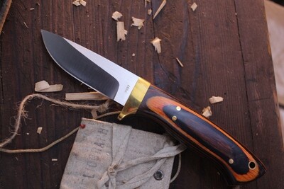 Post Knives Mini Skinner 3" Fixed Blade / Dymondwood / Satin 154CM