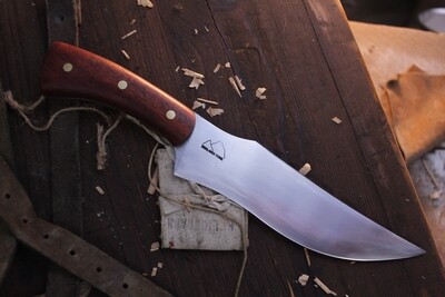 Highlands Forge 7" Fixed Blade Hunter / Bloodwood / Satin Forged 1095 Harpoon