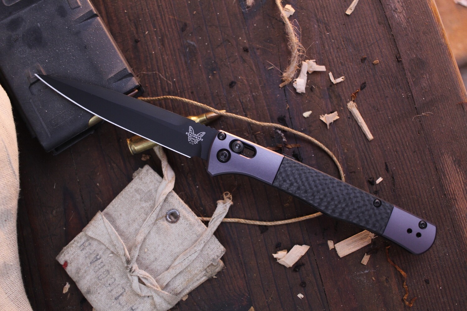 Benchmade Auto Fact 4&quot; AXIS Lock Knife / Aluminum &amp; Carbon Fiber / Black DLC