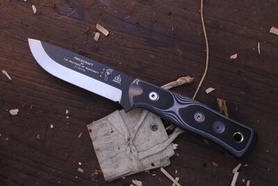 TOPS Knives BOB Brothers of Bushcraft Hunter 4.625" / Black & White Handles / Black 1095