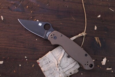 Spyderco Para 3 Compression Lock 3" Folder / Brown G-10 / Black S35VN (Previously Owned)