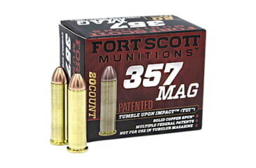 Fort Scott Munitions 357 MAG / 125 gr. Solid Copper TUI / 20 Cartridges
