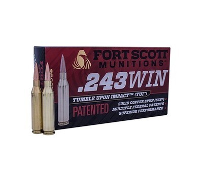 Fort Scott .243 WIN TUI / Solid Copper Spun / 20 Cartridges