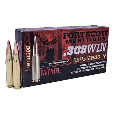 Fort Scott .308 WIN TUI / Solid Copper Spun / 20 Cartridges