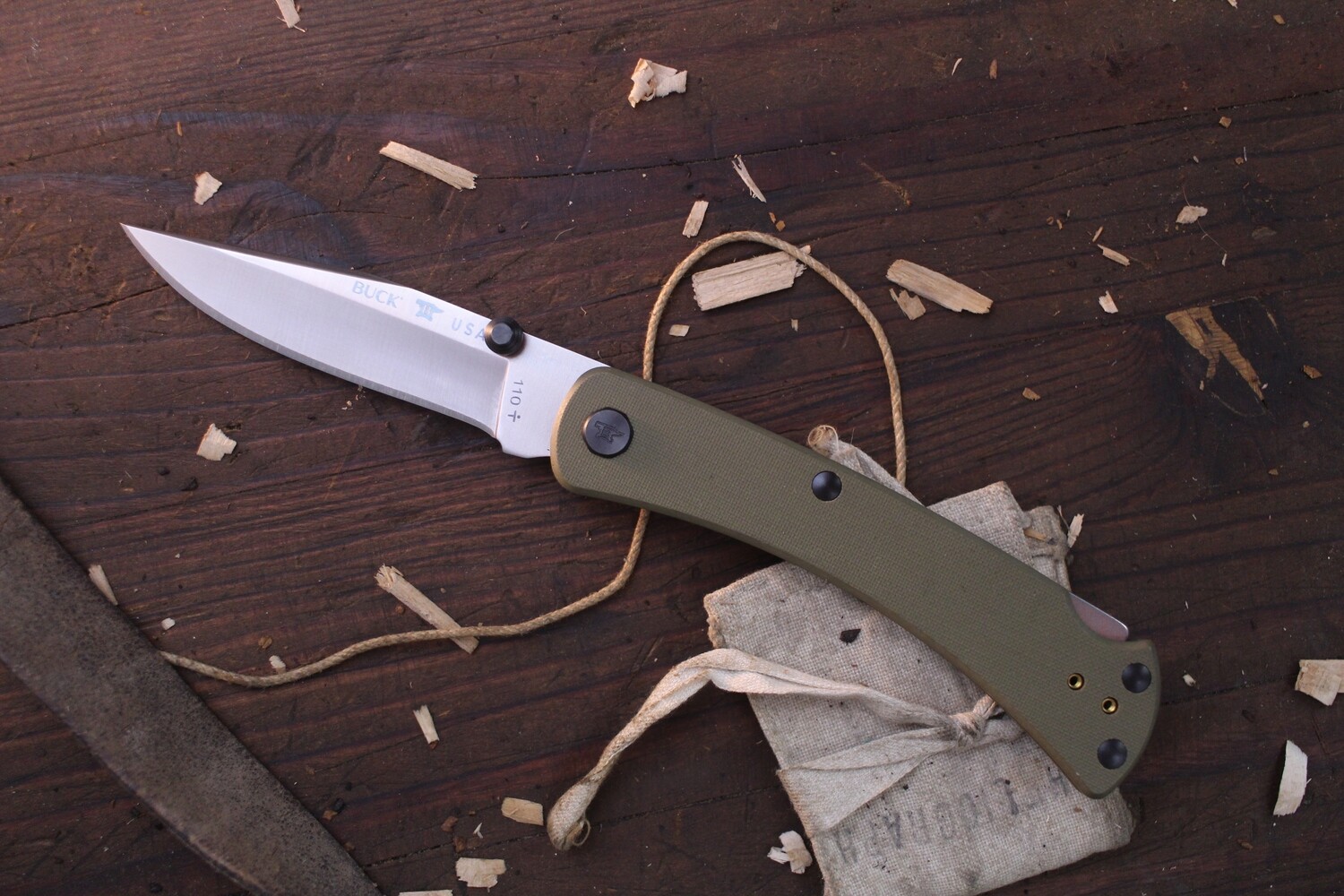 Buck 110 Slim Pro TRX 3.75&quot; Lockback Folder / OD Green G-10 / Satin S30V