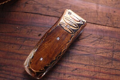 William Henry Studio M4 Taos Money Clip / Wave Mokume Frame / Desert Ironwood