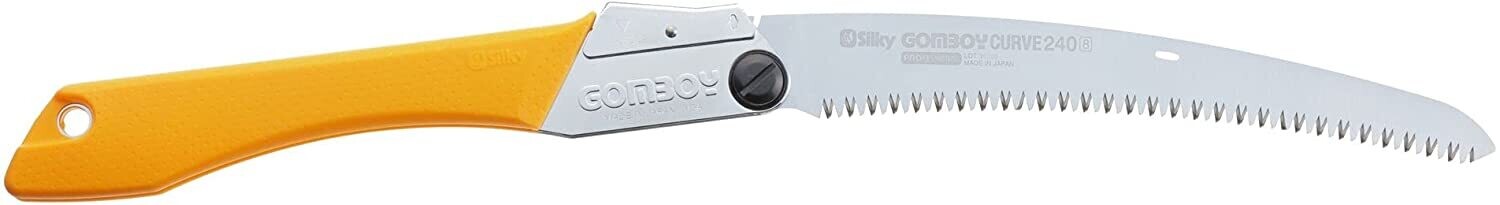 Silky Fomboy Curve 240mm/9.5&quot; Folding Saw / Orange rubber / Satin High Carbon