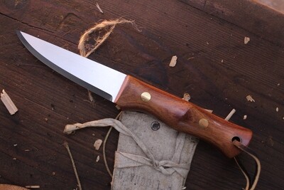 Adventure Sworn Mountaineer 4.375" Fixed Blade / Maple & Red Liners / Satin CPM-154