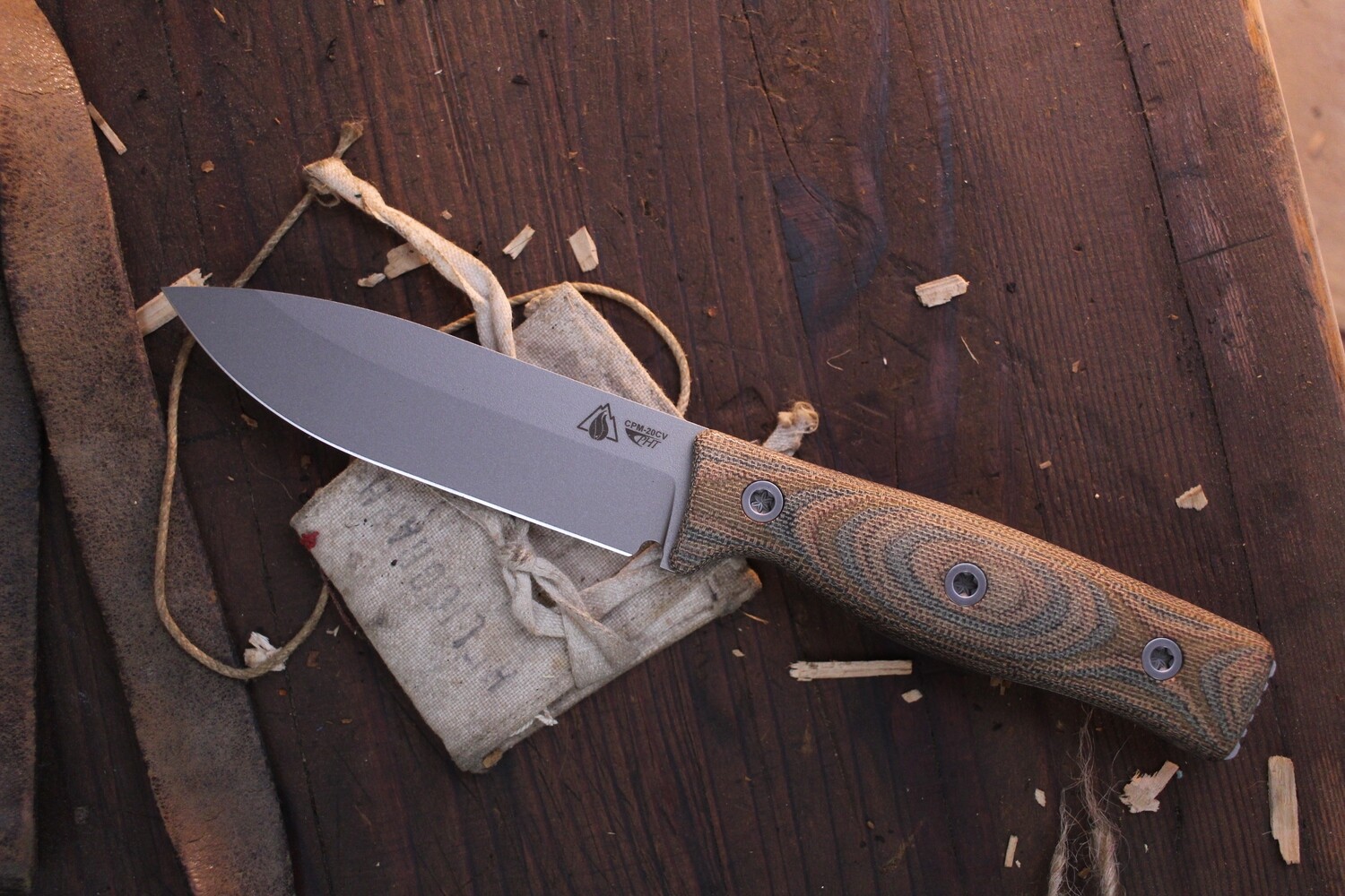 Survive! Knives GSO4.5 4.4" Fixed Blade / Camo Micarta / Beadblasted