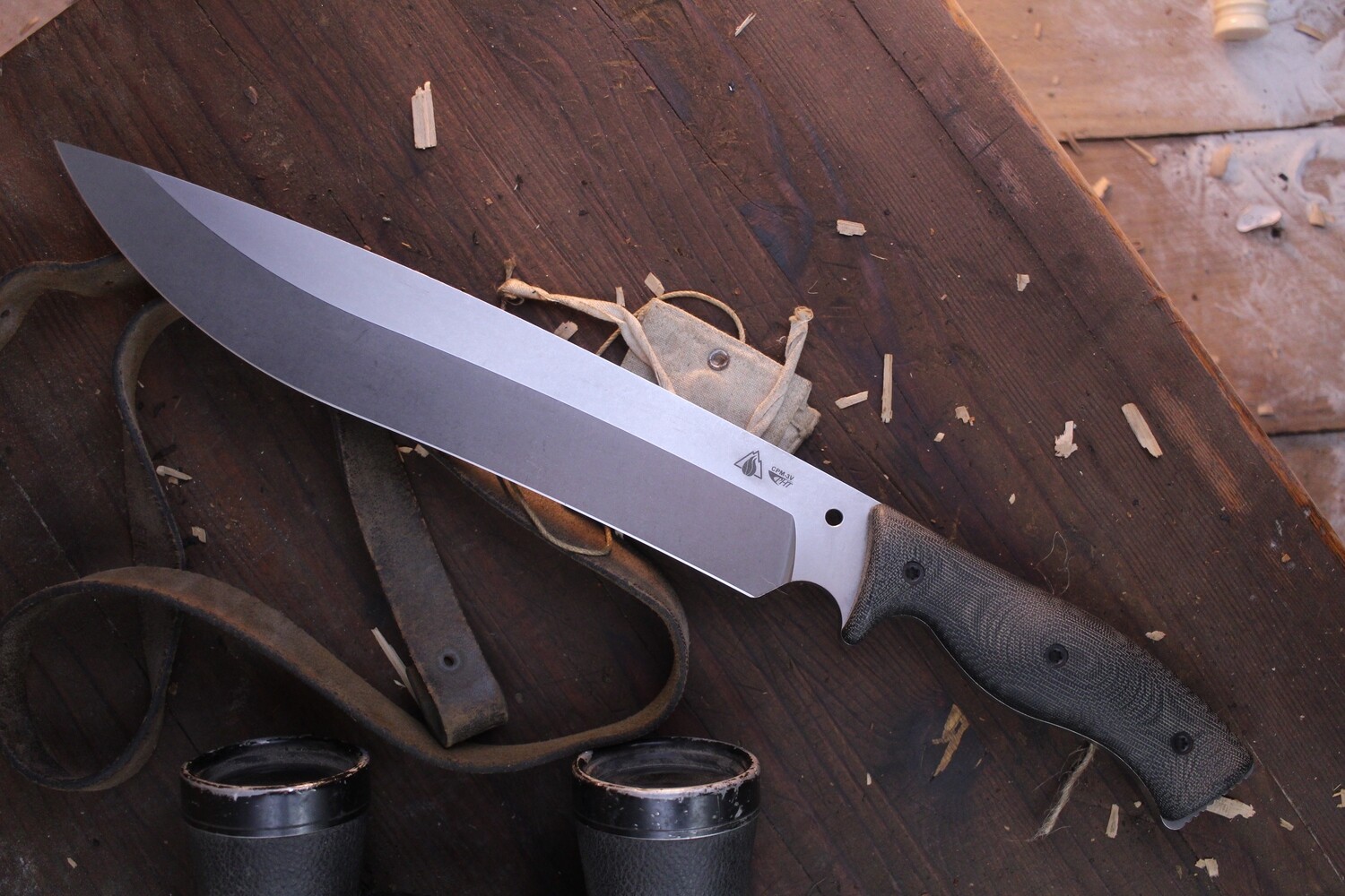 Survive! Knives GSO12 11.2" Fixed Blade / Black Micarta / Stonewashed