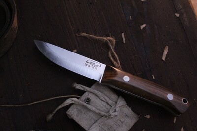 Wood Bear Knives Nordic Bear MK1 4” Drop Point / Lignum Vitae / Satin O1