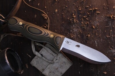 William Collins Alaskan Scout 4.5" Survival Knife / Camo Suretouch / Satin AEB-L