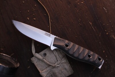 3DK MAK 4&quot; Fixed Drop Point, K110 Blade / Black Micarta / Chugach Style Handle