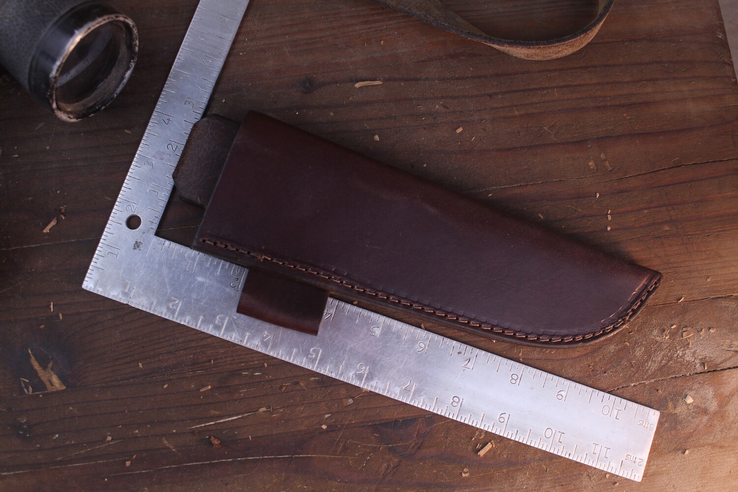 Ghost Town Leather 3 Sheath / Dark Brown Leather / Right Hand Vertical