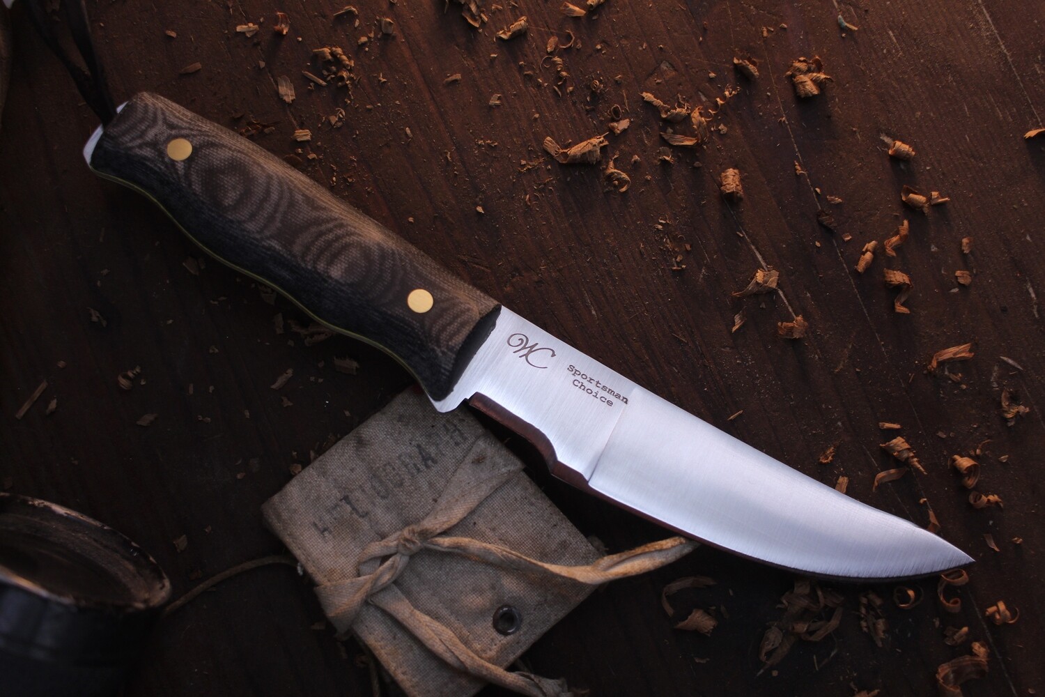 William Collins Sportsman&#39;s Choice 5.5&quot; Fillet Knife / Black Micarta &amp; Yellow Liners / Satin Nitro V